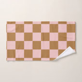 Roze en bruine dammen bad handdoek (Handdoek)