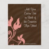 Roze en bruine draai make-up artiest of salon flyer (Achterkant)