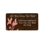 Roze en bruine draf etiket (Voorkant)