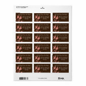 Roze en bruine draf etiket (Full Sheet)