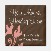 Roze en bruine draf magneet (Voorkant)