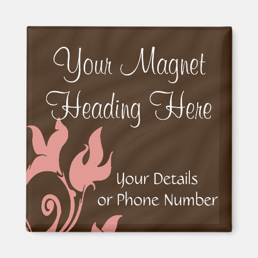 Roze en bruine draf magneet (Voorkant)