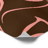 Roze en bruine draf poster (Hoek)