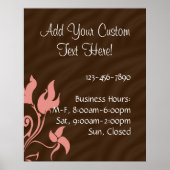 Roze en bruine draf poster (Voorkant)