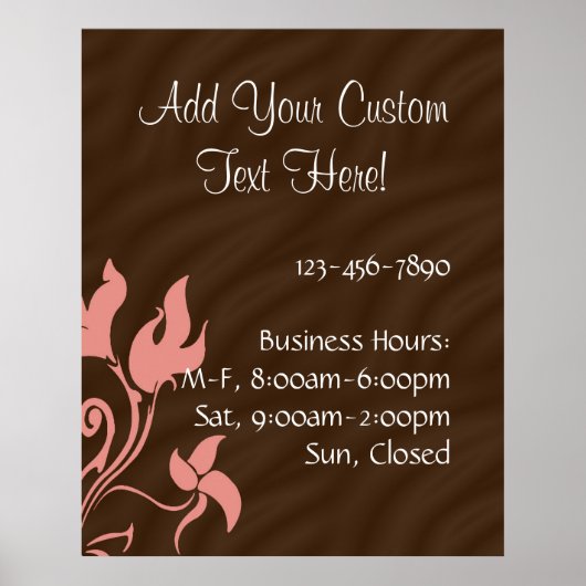 Roze en bruine draf poster (Voorkant)