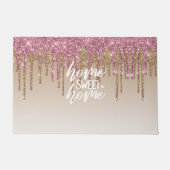 Roze en bruine druppelaar | Home Sweet Home Deurmat (Voorkant)