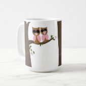 Roze en bruine eigenaars op een Limb Koffiemok (Voorkant links)