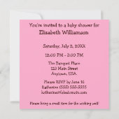 Roze en bruine Giraffe Baby shower Kaart (Achterkant)