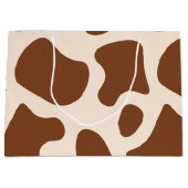 Roze en bruine Koe Print Groot Cadeauzakje (Voorkant)