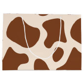 Roze en bruine Koe Print Groot Cadeauzakje (Achterkant)