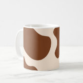 Roze en bruine Koe Print Koffiemok (Voorkant links)