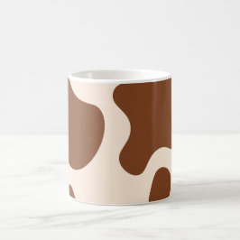 Roze en bruine Koe Print Koffiemok