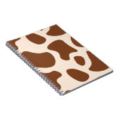 Roze en bruine Koe Print Notitieboek (Rechterzijde)