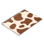 Roze en bruine Koe Print Notitieboek (Linkerzijde)