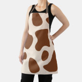 Roze en bruine Koe Print Schort (Insitu)