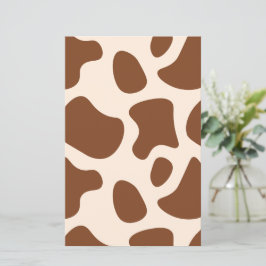 Roze en Bruine Koe Print Scrapbook Papier