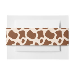 Roze en bruine Koe Print Uitnodigingen Wikkel