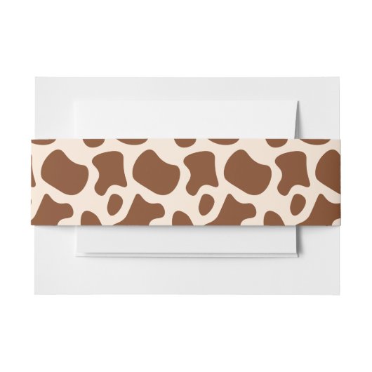 Roze en bruine Koe Print Uitnodigingen Wikkel (Voorkant Voorbeeld)