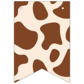 Roze en bruine Koe Print Vlaggetjes (Eerste vlag)