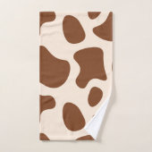 Roze en Bruine Koeienprint Bad Handdoek (Handdoek)