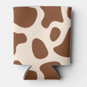 Roze en bruine koeienprint blikjeskoeler (Voorkant)