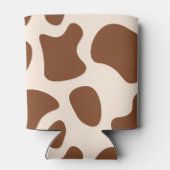 Roze en bruine koeienprint blikjeskoeler (Achterkant)