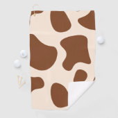 Roze en Bruine Koeienprint Golfhanddoek (Insitu)