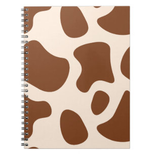 Roze en Bruine Koeienprint Notitieboek