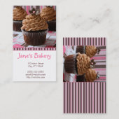 Roze en bruine koekjes visitekaartje (Voorkant / Achterkant)