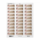 Roze en bruine kruisadres etiket (Full Sheet)