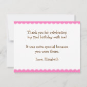 Roze en bruine ladybug Flat Hartelijk dank Bedankkaart (Achterkant)