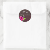 Roze en bruine Ladybug Sticker Labels (Tas)