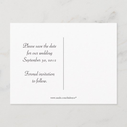 Roze en bruine luipaard slaan de datum op aankondigingskaart (Achterkant)