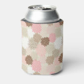 Roze en bruine maanpatroon blikjeskoeler (Blikje Achterkant)