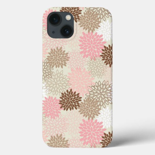Roze en bruine maanpatroon Case-Mate iPhone case (Achterkant)