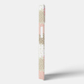Roze en bruine maanpatroon Case-Mate iPhone case (Achterkant / Rechts)