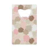 Roze en bruine maanpatroon creditkaart flessenopener (Achterkant)