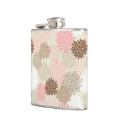 Roze en bruine maanpatroon heupfles (Links)