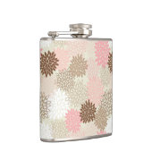 Roze en bruine maanpatroon heupfles (Rechts)