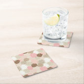 Roze en bruine maanpatroon kartonnen onderzetters (Insitu)