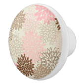 Roze en bruine maanpatroon keramische knop (Rechts)