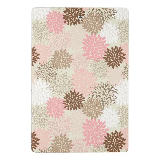 Roze en bruine maanpatroon mini klembord (Achterkant)