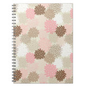 Roze en bruine maanpatroon notitieboek (Voorkant)