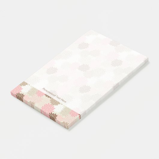 Roze en bruine maanpatroon post-it® notes (Schuin)