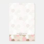 Roze en bruine maanpatroon post-it® notes (Voorkant)