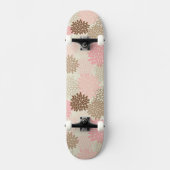 Roze en bruine maanpatroon skateboard (Voorkant)