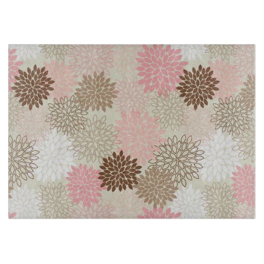 Roze en bruine maanpatroon snijplank (Voorkant)