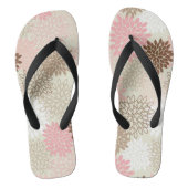 Roze en bruine maanpatroon teenslippers (Voetbed)