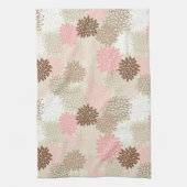 Roze en bruine maanpatroon theedoek (Verticaal)