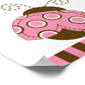 Roze en bruine modder Poster/banner Poster (Hoek)